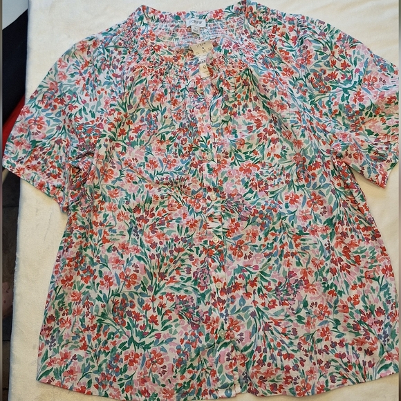 J Crew Linen Blend Top - Picture 12 of 13